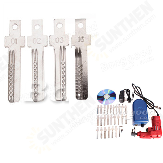 4pcs Number 1# 2# 3# 16# Key Picks Bit Set for Electric Lock Pick Tools