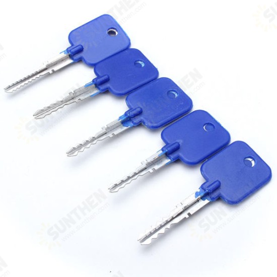 5pcs Lock Repairing Tools Locksmith Try-Out Keys Set for Cross Lock