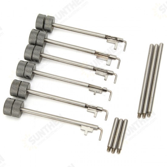 6Pcs Improved Flag Pole with Pin Locksmith Lockpicks Tools Set