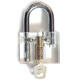 Disc Type Padlock Training Lock Transparent Cutaway Inside View of Practice Lock Pick Tools