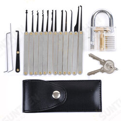 Transparent Practice Padlock with 12pcs Unlocking Lock Picks Set Key Extractor Tools Transparent Practice Padlock with 12pcs Unlocking Lock Picks Set Key Extractor Tools