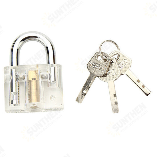 Disc Type Padlock with Disc Detainer Lock Pick Bump Key Tool Locksmith Training Skill Tools Set