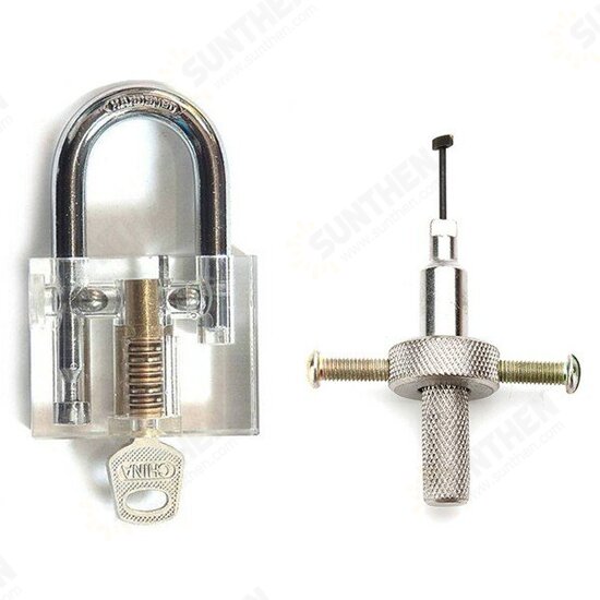 Disc Type Padlock with Disc Detainer Lock Pick Bump Key Tool Locksmith Training Skill Tools Set