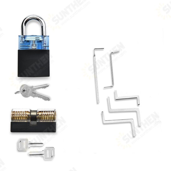 Locksmith Supplies Tension Wrench Tool Practice Lock Pick Set Combination Padlock Broken Key Hand Tools Hardware