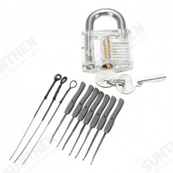 Mini Locksmith Tool Suit Set Lock Pick Tools Training Lock + Keys Suit Set with Key Remover Mini Locksmith Tool Suit Set Lock Pick Tools Training Lock + Keys Suit Set with Key Remover