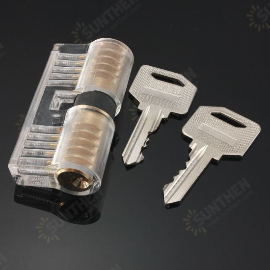 Pick Inside Padlock Transparent Lock Lock Picks Tools for Locksmith Practice Training Key Copper