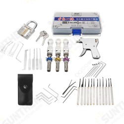 Transparent Practice Padlock Unlocking Lock Picks Set Key Extractor Tools 25/31/48Pcs Transparent Practice Padlock Unlocking Lock Picks Set Key Extractor Tools 25/31/48Pcs