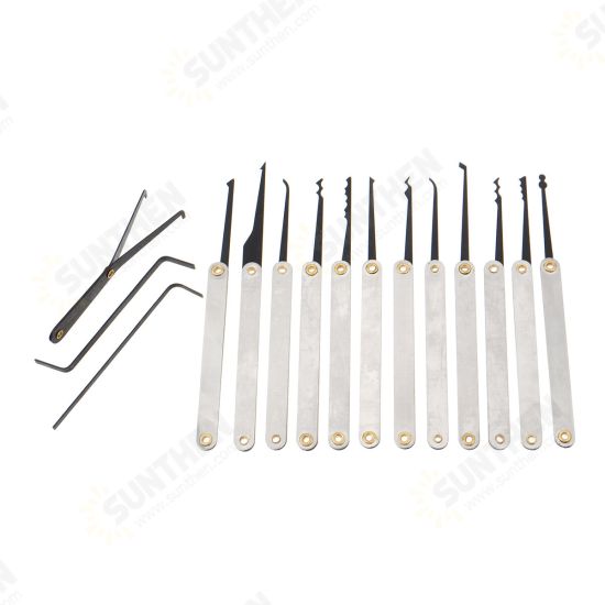 Transparent Practice Padlock Unlocking Lock Picks Set Key Extractor Tools 25/31/48Pcs