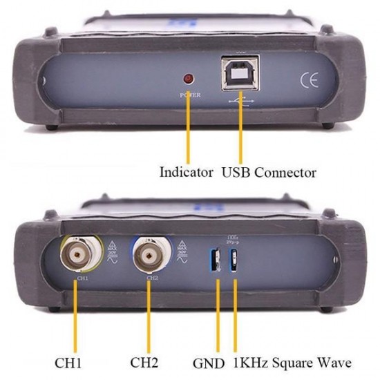 MDSO ISDS205A 2CH 20MHz 48MSa/s Virtual PC USB Oscilloscope FFT Analyzer Data Logger