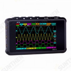 MINI DS213 Digital Storage Oscilloscope Portable 15MHz Bandwidth 100MSa/s Sampling Rate 2 Analog Channels+2 Digital Channels 3 Inch Screen MINI DS213 Digital Storage Oscilloscope Portable 15MHz Bandwidth 100MSa/s Sampling Rate 2 Analog Channels+2 Digital Channels 3 Inch Screen