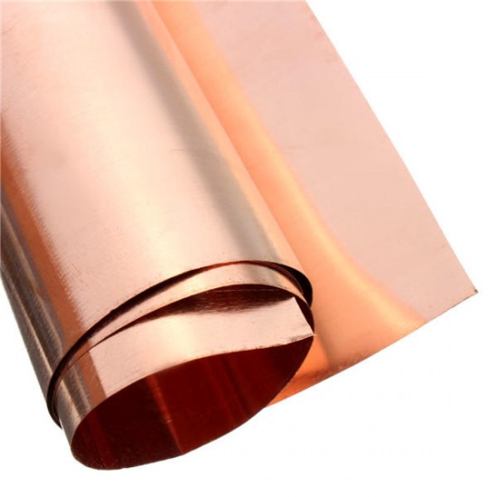 0.1x200x500mm 99.9% Pure Copper Metal Sheet Foil for Handicraft Aerospace