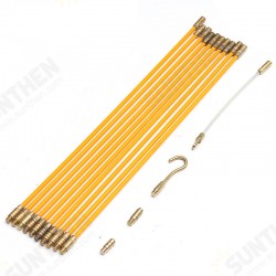 10FT Fiberglass Running Wire Cable Coaxial ElectricalTape Pull Push Kit Fiberglass Cable Puller 10FT Fiberglass Running Wire Cable Coaxial ElectricalTape Pull Push Kit Fiberglass Cable Puller
