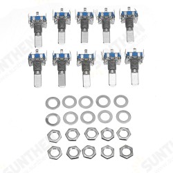 10Pcs 15mm Rotary Encoder Switch with Key Switch with 2 Bit Gray Scale Micro Switch