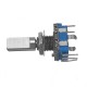 10Pcs 15mm Rotary Encoder Switch with Key Switch with 2 Bit Gray Scale Micro Switch