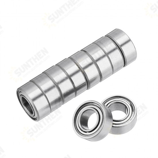 10Pcs 5x10x4mm Metal Sealed Shielded Deep Ball Bearing MR105ZZ