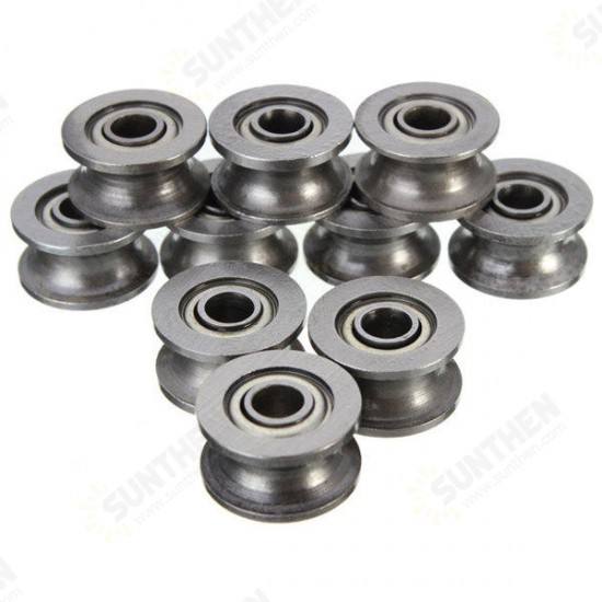 10pcs 624ZZ 4x13x7mm HCS U Groove Sealed Ball Bearings Guide Pulley Ball Bearing