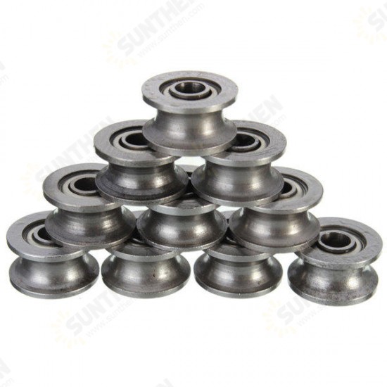 10pcs 624ZZ 4x13x7mm HCS U Groove Sealed Ball Bearings Guide Pulley Ball Bearing