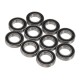 10pcs 6903-2RS Bearing 17x30x7mm Ball Bearings Black Ball Bearing