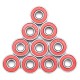 10pcs ABEC-7 Red Sealed Deep Groove Skateboard Ball Bearing 608RS 9x22x6mm Ball Bearing