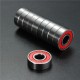 10pcs ABEC-7 Red Sealed Deep Groove Skateboard Ball Bearing 608RS 9x22x6mm Ball Bearing