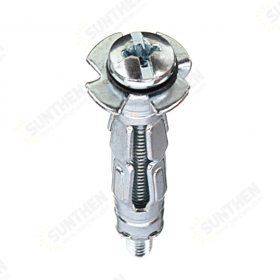 10pcs M4 x 32 Plasterboard Cavity Wall Anchor Heavy Duty Hollow Metal Plug Fixing Screw