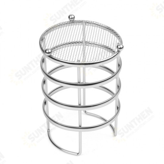 11X17cm Round Tableware and Chopstick Holder Metal Tool Storage Basket