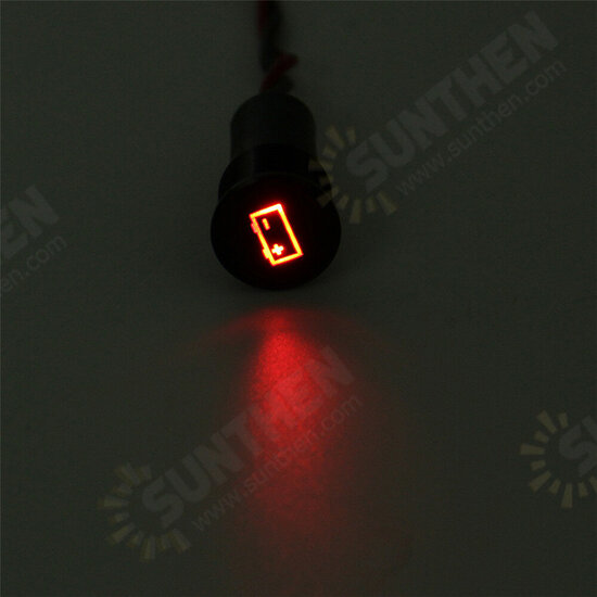 12 8mm LED Dash Panel Warning Light Indicator Lamp With Line And Symbol For Car Boat