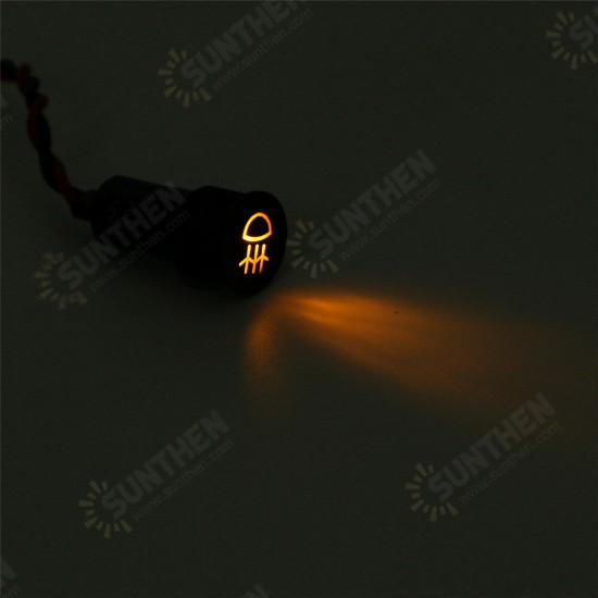 12 8mm LED Dash Panel Warning Light Indicator Lamp With Line And Symbol For Car Boat