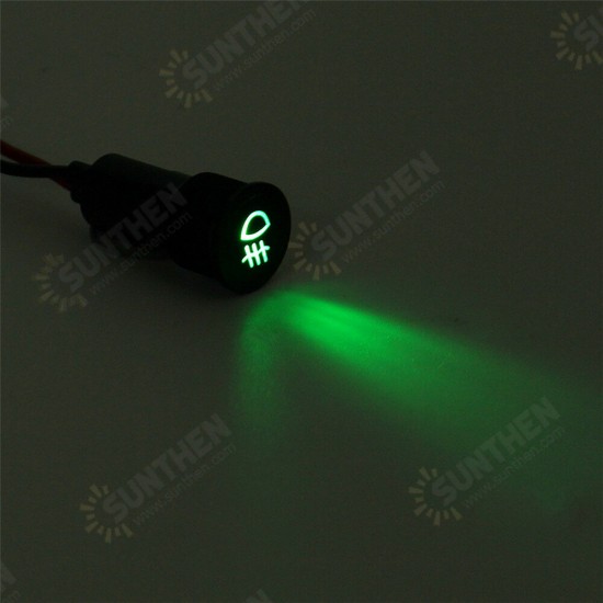 12 8mm LED Dash Panel Warning Light Indicator Lamp With Line And Symbol For Car Boat