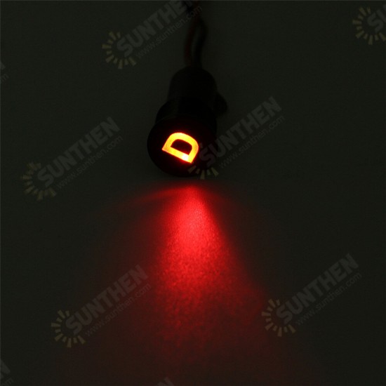 12 8mm LED Dash Panel Warning Light Indicator Lamp With Line And Symbol For Car Boat