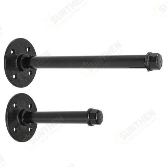 1/2 Inch Industrial Pipe Bracket 160/260mm Heavy Iron Shelf Support with Flange Pipes Fittings