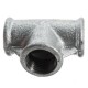 1/2 Inch Inner Diameter Black DN15 Malleable Cast Iron Threaded Tee Fitting