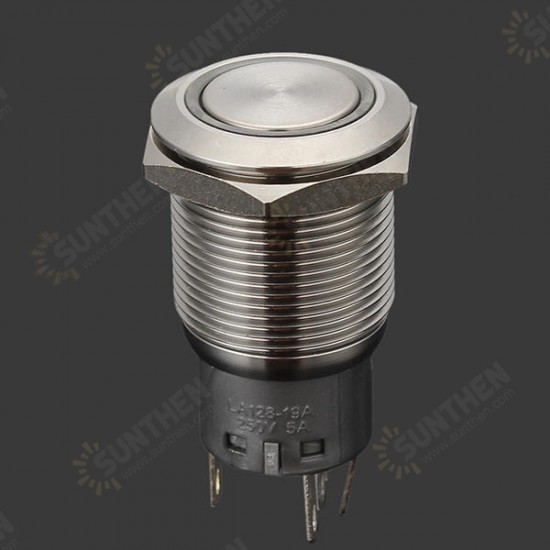 12V 19mm Momentary Push Button Switch Waterproof Switch