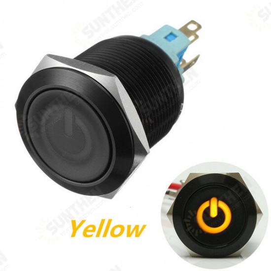 12V 22mm 6 Pin Led Metal Push Button Latching Power Switch