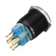 12V 22mm 6 Pin Led Metal Push Button Latching Power Switch