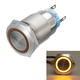 12V 5 Pin 19mm Led Light Stainless Steel Push Button Momentary Switch Sliver