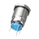 12V 5 Pin 19mm Led Light Stainless Steel Push Button Momentary Switch Sliver