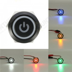 12V 5 Pin 19mm Led Metal Push Button Latching Switch Waterproof Switch