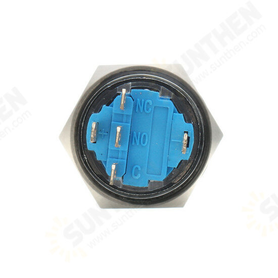 12V 5 Pin 19mm Led Metal Push Button Latching Switch Waterproof Switch