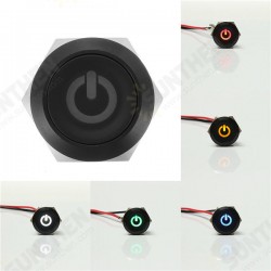 12V 6 Pin 22mm Led Light Metal Push Button Momentary Switch 12V 6 Pin 22mm Led Light Metal Push Button Momentary Switch