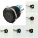 12V 6 Pin 22mm Led Light Metal Push Button Momentary Switch