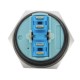 12V 6 Pin 22mm Led Light Metal Push Button Momentary Switch