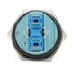 12V 6 Pin 22mm Led Light Metal Push Button Momentary Switch