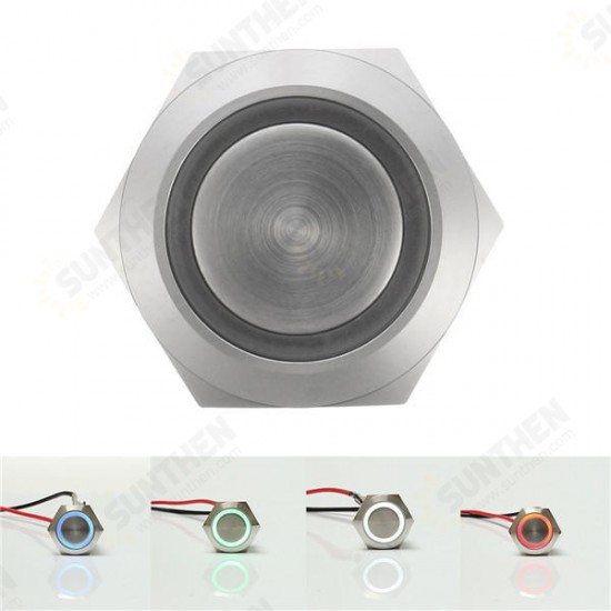 12V 6 Pin 22mm Led Light Metal Push Button Momentary Switch Waterproof Switch