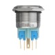 12V 6 Pin 22mm Led Light Metal Push Button Momentary Switch Waterproof Switch