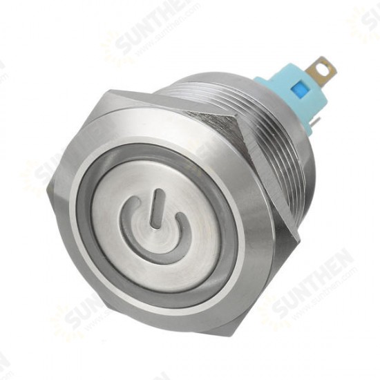 12V 6 Pin 22mm Push Button Momentary Switch with Led Light