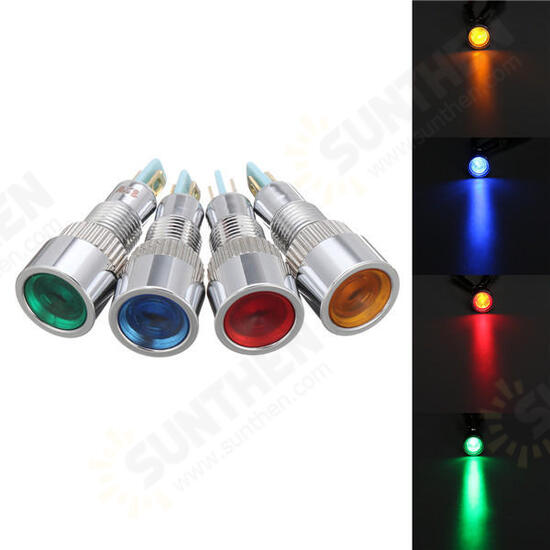 12V 8mm Metal LED Indicator Warning Light Lamp Pilot Panel Dashboard LED Panel Indicator