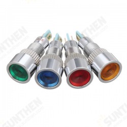 12V 8mm Metal LED Indicator Warning Light Lamp Pilot Panel Dashboard LED Panel Indicator 12V 8mm Metal LED Indicator Warning Light Lamp Pilot Panel Dashboard LED Panel Indicator