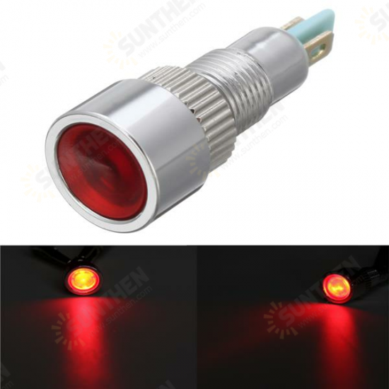 12V 8mm Metal LED Indicator Warning Light Lamp Pilot Panel Dashboard LED Panel Indicator