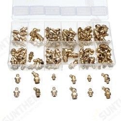130pcs Assorted Box Grease Nipples Fitting Tools Kit Metric and Imperial BSP UNF M6 M8 M10 45/90/180 Degree 130pcs Assorted Box Grease Nipples Fitting Tools Kit Metric and Imperial BSP UNF M6 M8 M10 45/90/180 Degree
